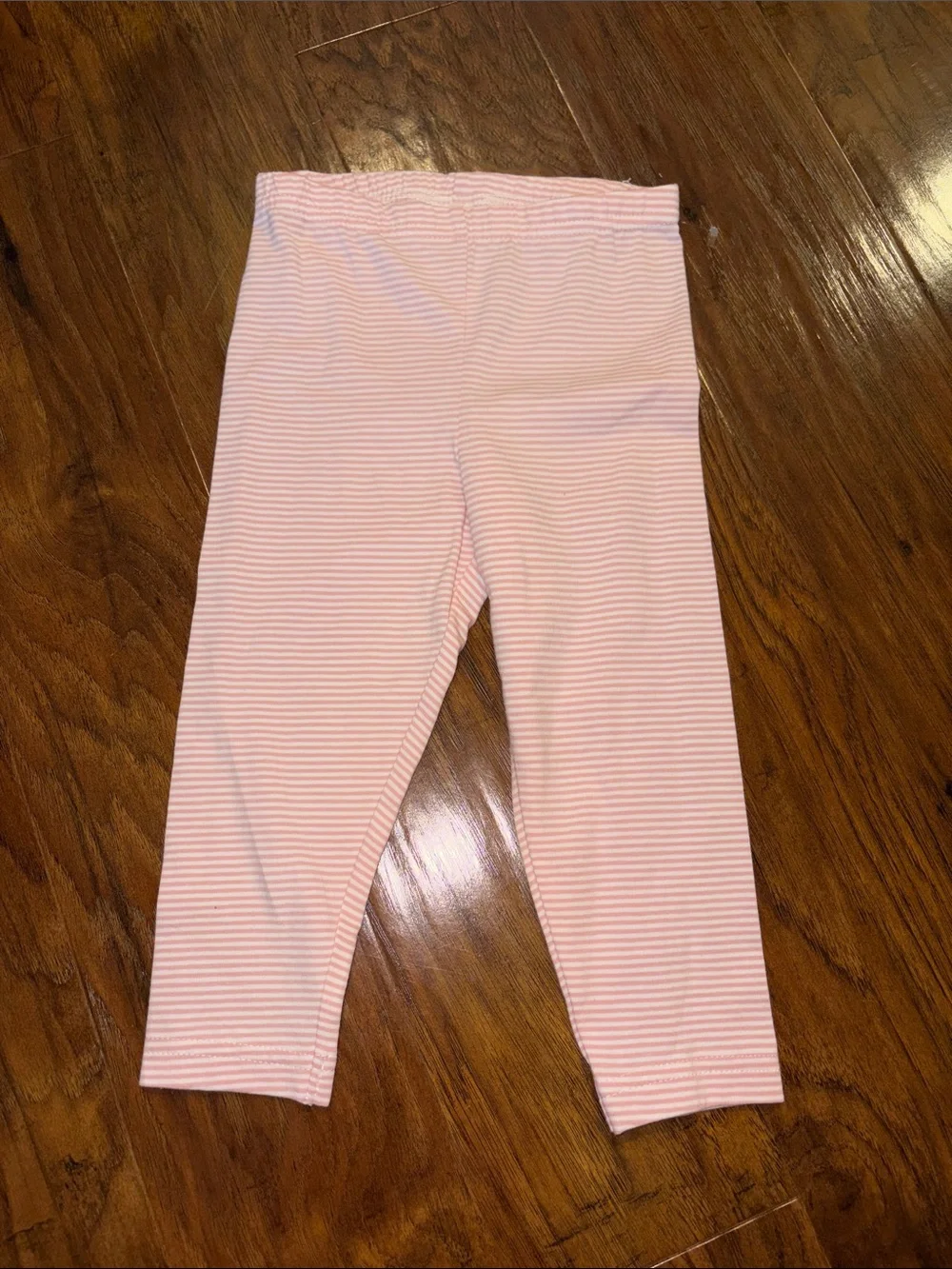 Carter's Pink Sherpa Hooded Vest and Striped Leggings 24 Months